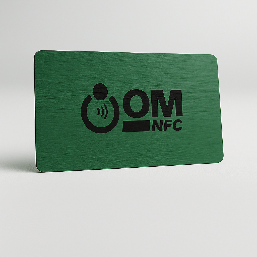 Green Colour Wooden NFC Card
