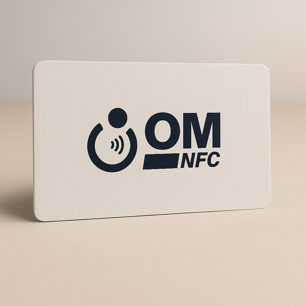 White Colour Wooden NFC Card