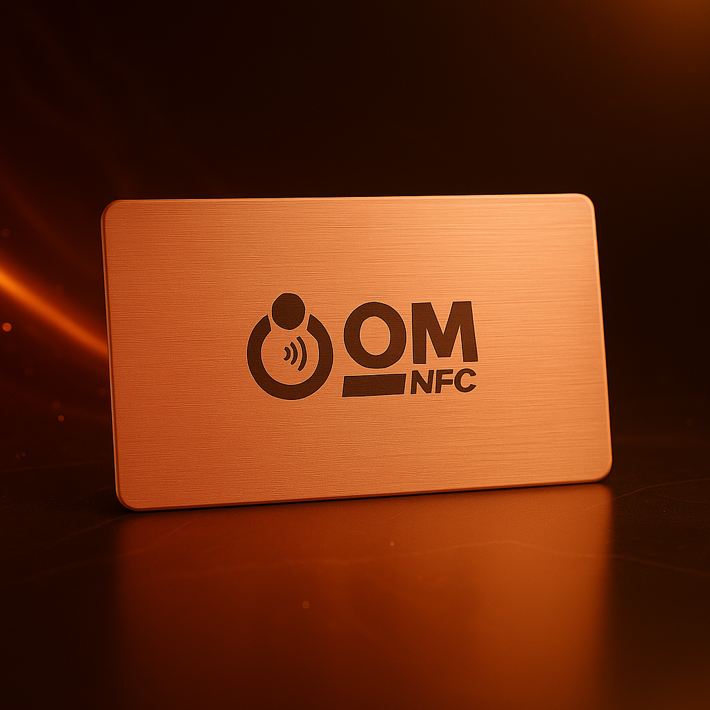 Textured Rose Gold Metal NFC Card